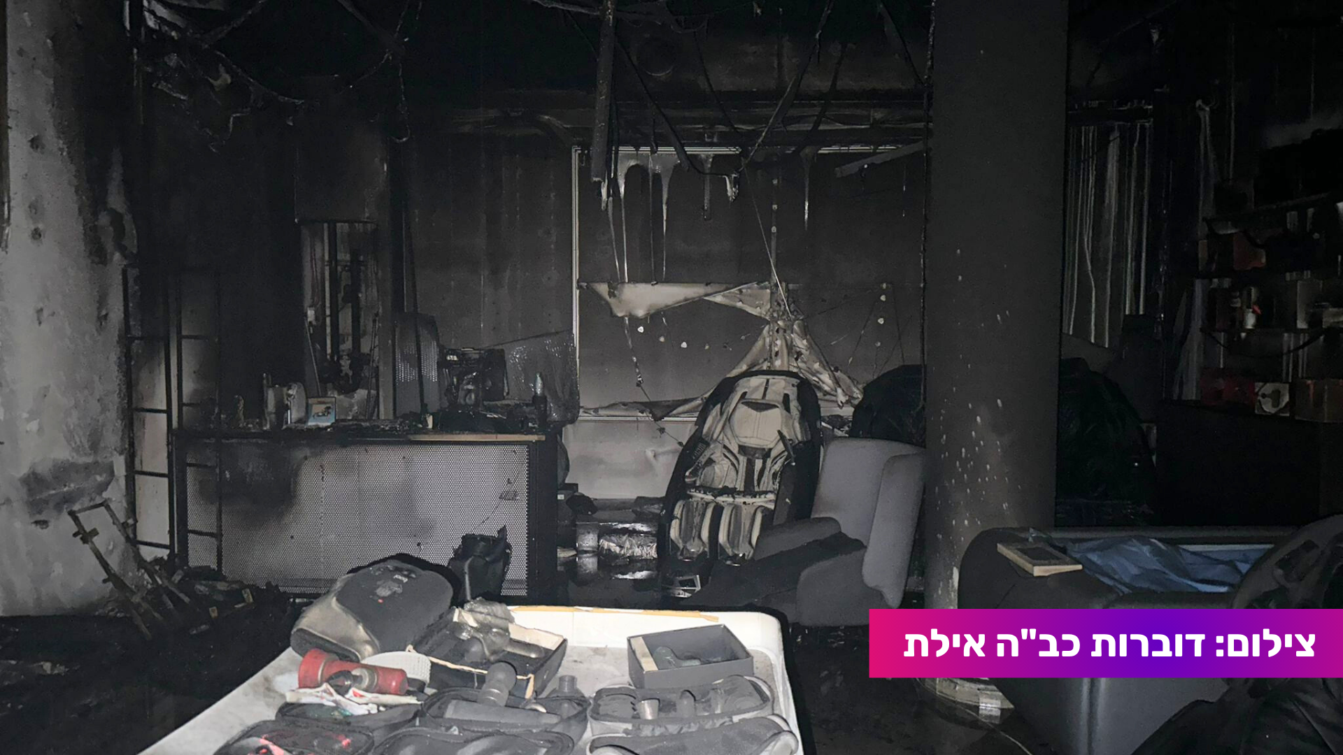 שריפה בקניון מלכת שבא באילת: עשן כבד, נזק לחנויות וללא נפגעים