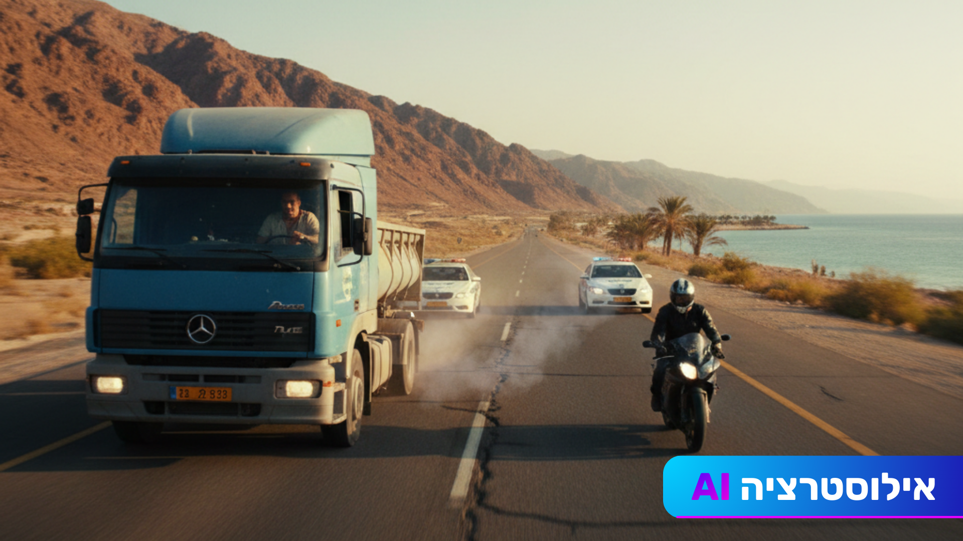 מרדף כפול באילת: נהג משאית ורוכב אופנוע נעצרו לאחר הימלטות