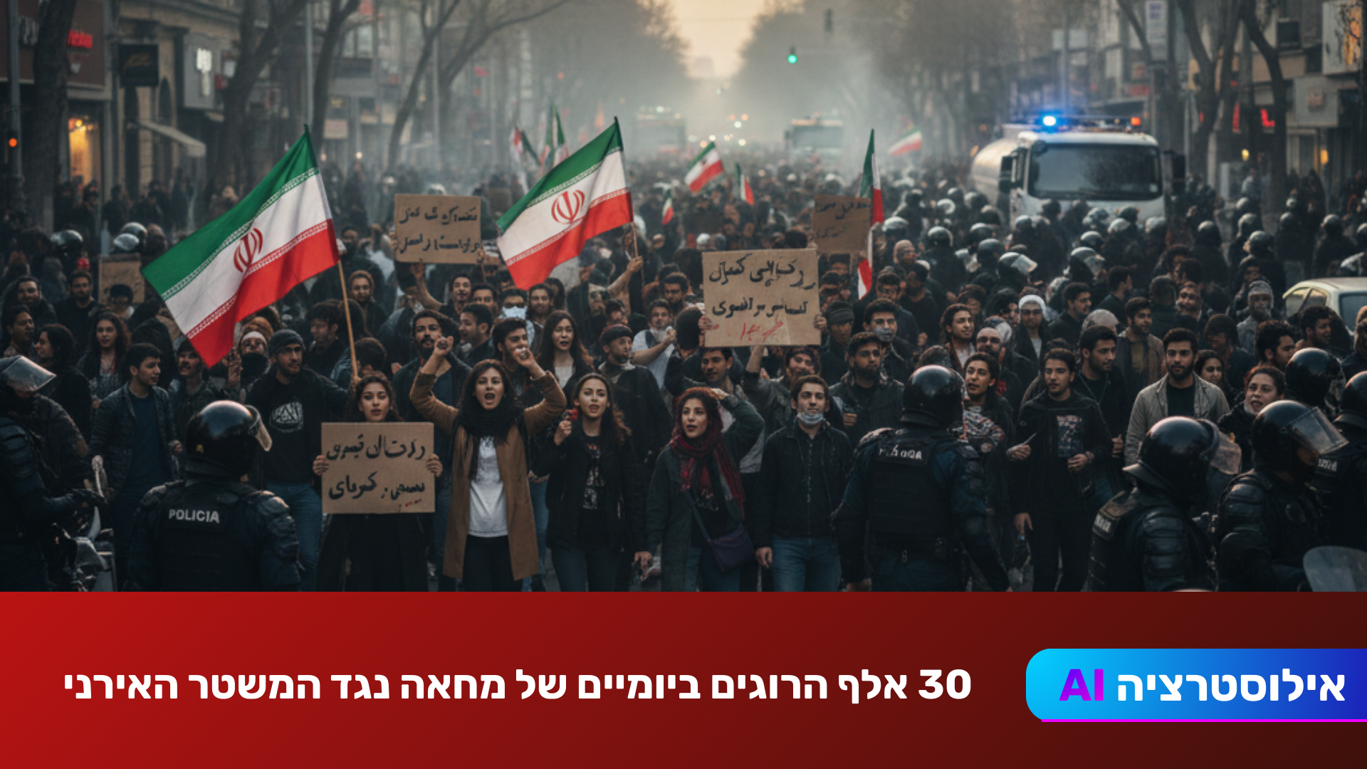 דיווח באיראן: עד 30 אלף הרוגים ביומיים של מחאה נגד המשטר