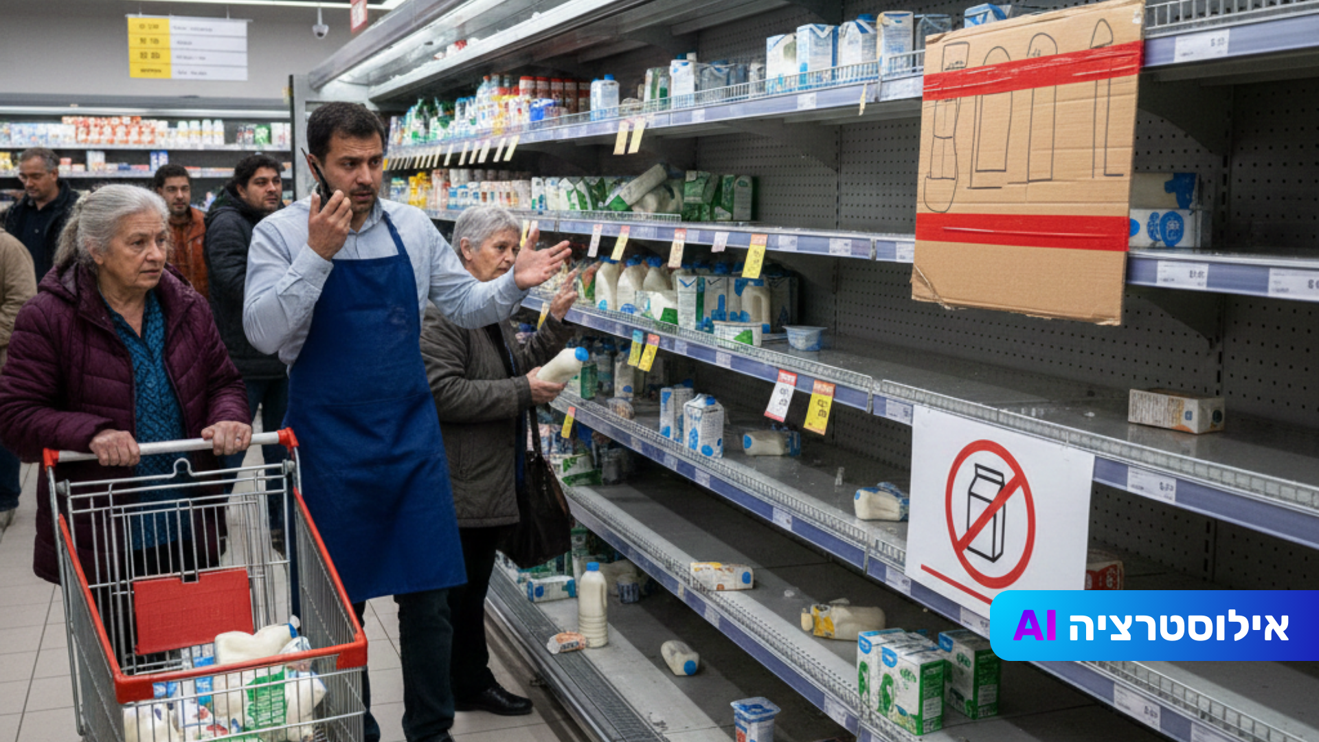 משבר החלב מחריף: רשתות השיווק מגבילות רכישה