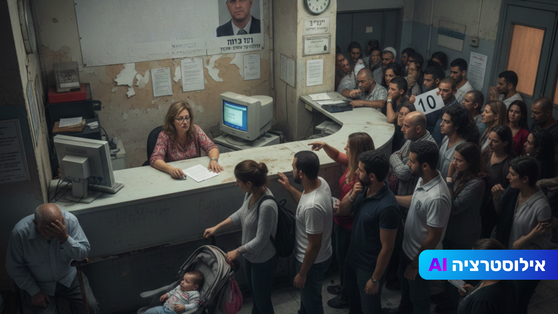 משבר במשרד הרישוי באילת: פקידה אחת בלבד מול עומסי ענק