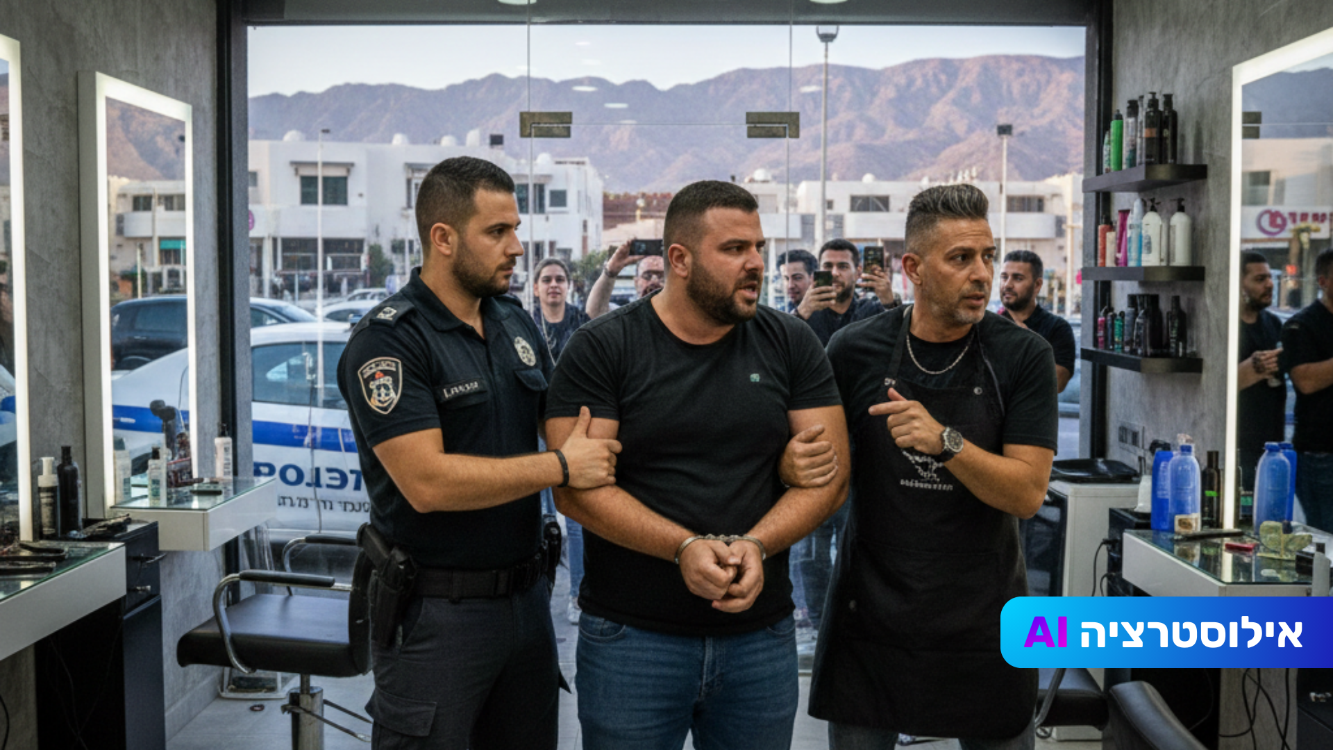 אילת: התחזה לחבר במשפחת ג'רושי וסחט דמי חסות מבעל מספרה