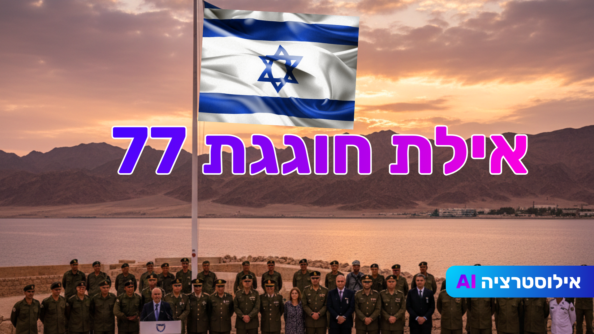 אילת חוגגת 77 שנים להנפת דגל הדיו: טקס חגיגי באום רשרש