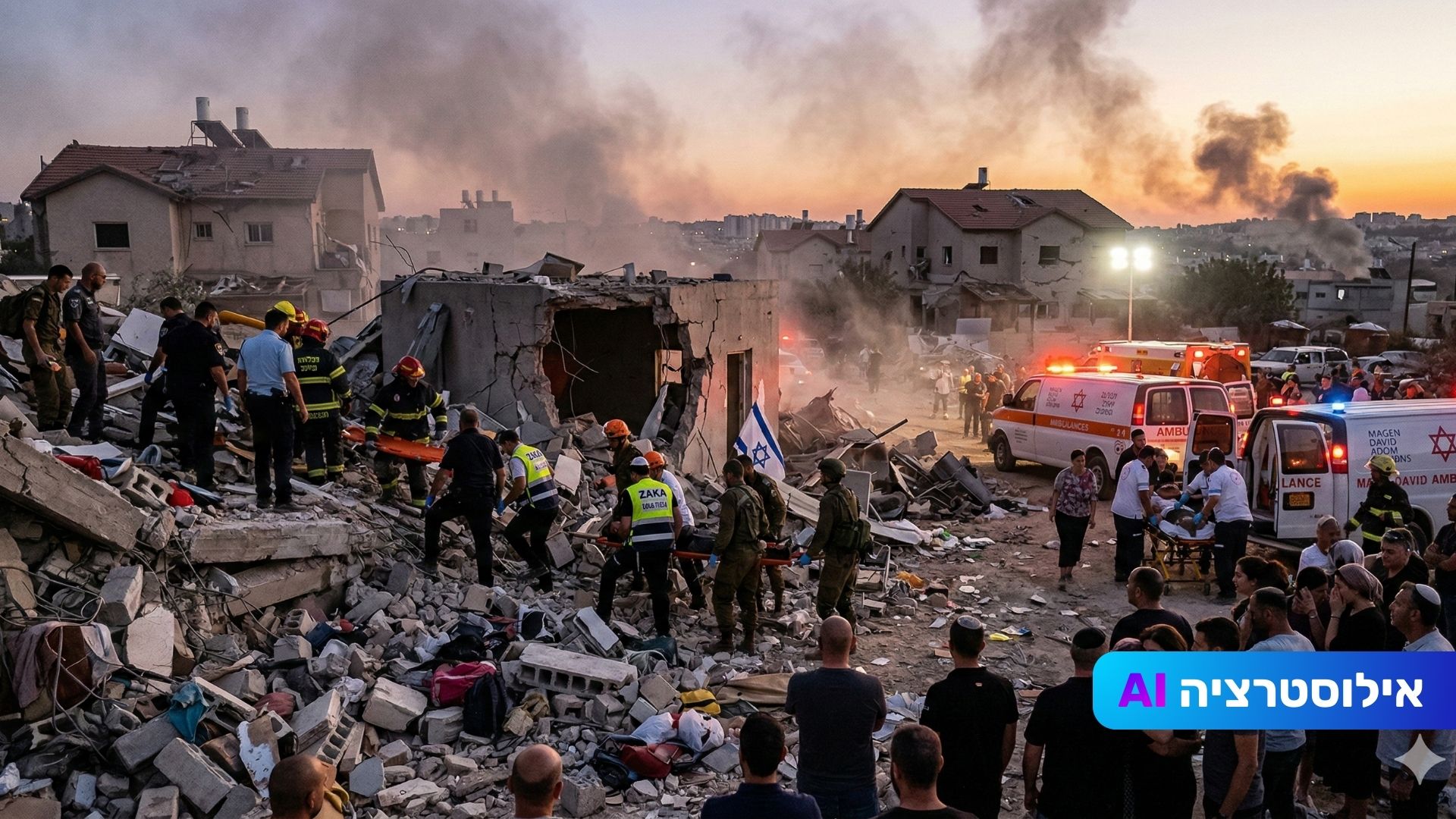 אסון בבית שמש: 9 הרוגים ועשרות פצועים מפגיעה ישירה של טיל במקלט