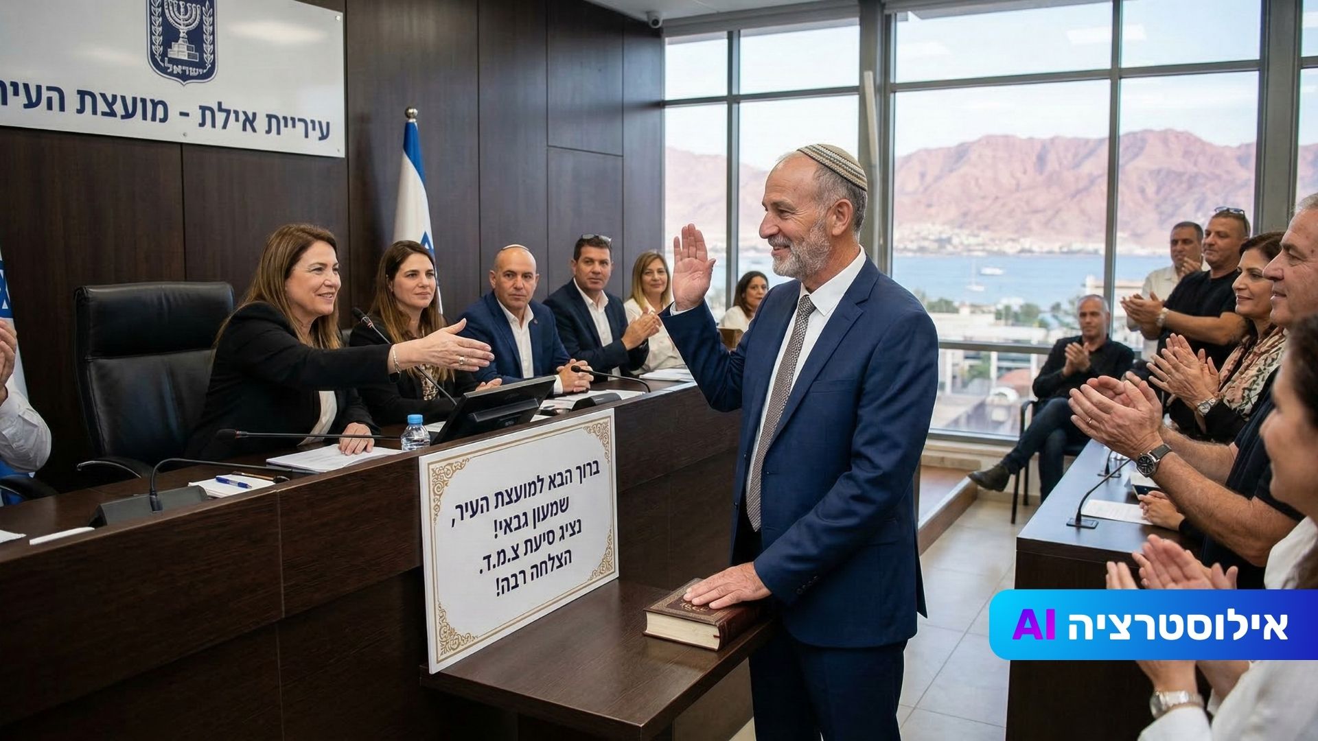 שמעון גבאי נכנס לתפקיד מטעם סיעת צ.מ.ד