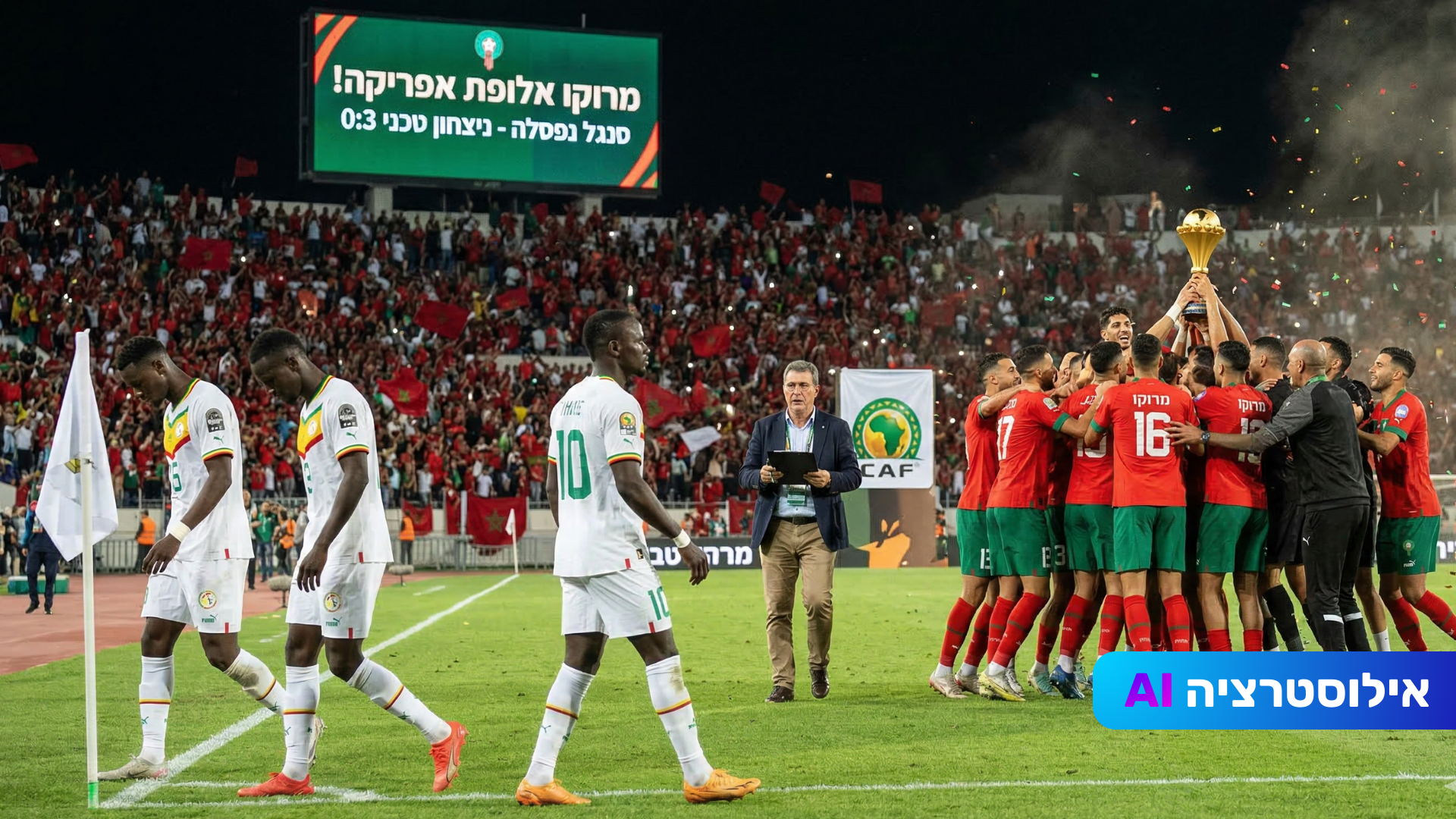 דרמה בכדורגל האפריקאי: מרוקו הוכתרה לאלופה במקום סנגל